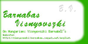 barnabas visnyovszki business card